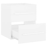 Sink Cabinet with Built-in Basin White Engineered Wood 3099032