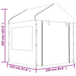 Gazebo with Roof White 6.69x2.28x2.69 m Polyethylene 3155479