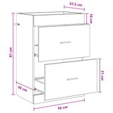 Bathroom Under Sink Cabinet Grey Sonoma 56 x 37.5 x 81 cm 890709
