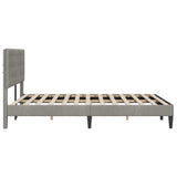 Bed Frame with Headboard Light Grey 180 x 200 cm Velvet 42027694