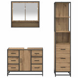 Bathroom Furniture Set 3 pcs Artisan Oak Engineered Wood 3402492