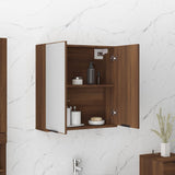 Bathroom Mirror Cabinet Brown Oak 64x20x67 cm 817068
