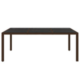11 Piece Garden Dining Set Poly Rattan Brown 3095932