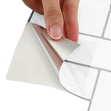 Herringbone Tile 50 pcs White Grey 30 x 30 cm 42046182