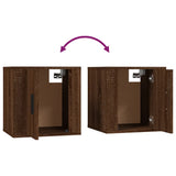 Wall Mounted TV Cabinets 2 pcs Brown Oak 40x34.5x40 cm 816655