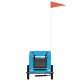 Pet Bike Trailer Blue Oxford Fabric and Iron 93953