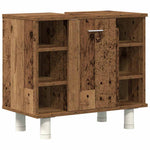 ZNTS 3 Piece Bathroom Furniture Set Old Wood Engineered Wood 3328567