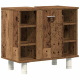 ZNTS 3 Piece Bathroom Furniture Set Old Wood Engineered Wood 3328567