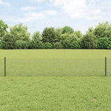 Fence with Post Grey 0.4 x 25 m Steel and PVC 3336582
