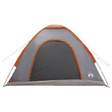 Camping Tent with Roof Grey and Orange 275 x 215 x 125 cm 42028634