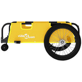 Bike Trailer Yellow and Black Oxford Fabric and Iron 94197