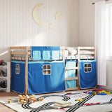 Bunk Bed without Mattress Blue 90x200 cm Solid Wood Pine 3283893