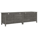 Garden Storage Box Anthracite 198.5x50x56.5 cm Solid Wood Fir 364762