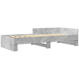 Bed Frame without Mattress Concrete Grey 90x190 cm Single Engineered Wood 849589