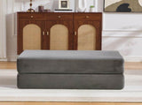 Cord compression ottoman made of soft, skin-friendly cord fabric,With 2 high-density foam blocks for W3779P501273