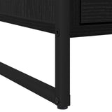 Bedside Table 2 pcs Black Oak 50 x 39.5 x 50 cm Engineered Wood 886667