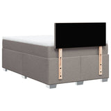 Box Spring Bed with Mattress Taupe 120x200 cm Fabric 3285852