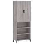 Highboard Grey Sonoma 69.5x34x180 cm Engineered Wood 3196073