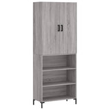 Highboard Grey Sonoma 69.5x34x180 cm Engineered Wood 3196073