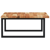 Basin Shelf Wall Mounted Steel and Solid Wood Acacia 3302925