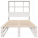 Bookcase Bed without Mattress White 90x200 cm Solid Wood 3323912