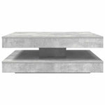 ZNTS Coffee Table 360-Degree Rotatable Concrete Grey 90x90x34.5 cm 3321354