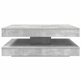 ZNTS Coffee Table 360-Degree Rotatable Concrete Grey 90x90x34.5 cm 3321354