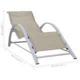 Sunlounger Textilene and Aluminium Cream 310535