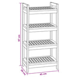 Bathroom Shelf Natural 45 x 30 x 97 cm Solid Teak Wood 42024277