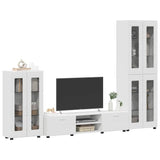 TV Cabinet Set with Drawer FLORIN 3 pcs White Engineered Wood 3397954