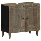 5 Piece Bathroom Furniture Set Solid Wood Mango 3310021