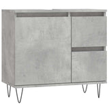Bathroom Cabinet Concrete Grey 65x33x60 cm Engineered Wood 831608
