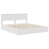 Storage Bed with Headboard White 180 x 200 cm Engineered Wood 3408431