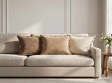 Cushion Cover 12 pcs HOUTEN Cream 40 x 40 cm Chenille Fabric 916869