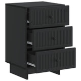 Bedside Cabinet Black 43 x 41 x 66.5 cm Engineered Wood 893866