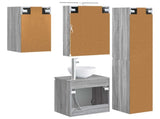 Bathroom Cabinet Set 5 pcs Grey Sonoma 50 x 14.5 x 70 cm 3407300