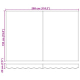 Retractable Awning Burgundy 300 x 200 cm Fabric 3329526