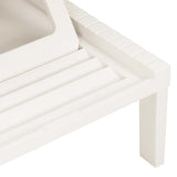 Sunlounger White Plastic 195 x 65 x 32 cm Adjustable Backrest 315826