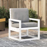 Garden Chair White 57.5x63x76 cm Solid Wood Pine 832548