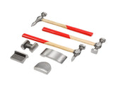 7x Auto Body Repair Tool Kit Craft Panel Beating Hammer and Dolly Set Hammer 43589312