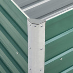 Garden Raised Bed Galvanised Steel 240x40x77 cm Green 47041