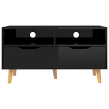 TV Cabinet High Gloss Black 90x40x48.5 cm Engineered Wood 326784