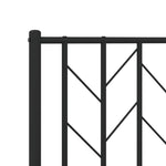 ZNTS Metal Bed Frame without Mattress with Footboard Black 100x190cm 374449