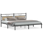 Bed Frame without Mattress Sonoma Oak 193x201 cm Engineered Wood 4106798