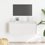Wall Cabinet White 80x30x35 cm Solid Wood Pine 813457