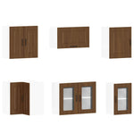 ZNTS 11 Piece Kitchen Cabinet Set Kalmar Brown Oak Engineered Wood 3314918