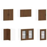 ZNTS 11 Piece Kitchen Cabinet Set Kalmar Brown Oak Engineered Wood 3314918