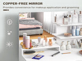 Dressing Table and Stool Set, with Storage - White T3398P341397