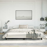 Bed Frame without Mattress White California King Faux Leather 347536