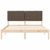 Bed Frame with Upholstered Headboard Taupe 160 x 200 cm 878037